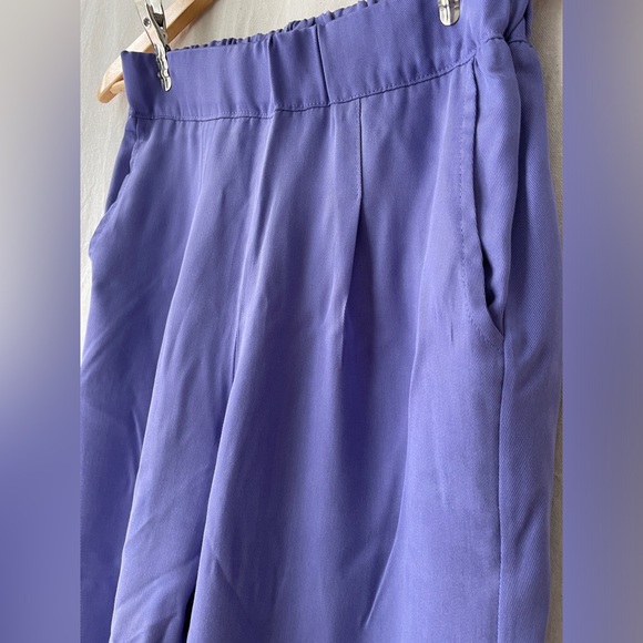 MARI Purple Cropped Wide Dress Pants - Picture 3 of 4